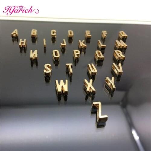 New Trend Gold Silver Color Alphabet Pendant for Women Man Bracelets Necklace A-Z Letter DIY Accessories Jewelry Gifts Fun Game