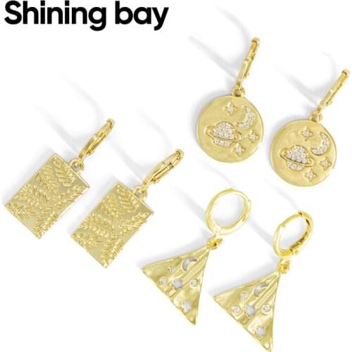 Star Pendant Charms for Jewelry Making Designer 2021 Trend Charms Geometric Round Rectangle Dangle Charm Diy Earrings