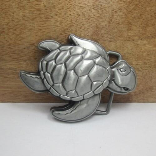 BuckleClub retro zinc alloy tortoise belt buckle jeans gift belt buckle FP-03024 pewter FINISH drop shipping