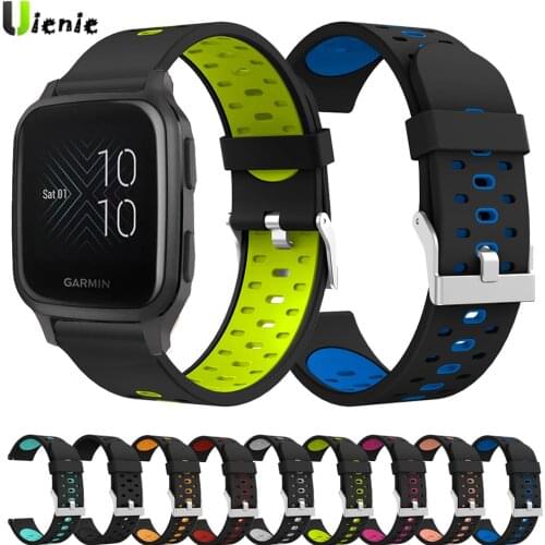 For Garmin Venu Sq Strap Move 3 Luxe Style Forerunner 245 Music Silicone Bracelet Wristband 20mm Watch Strap ремешок pulseira