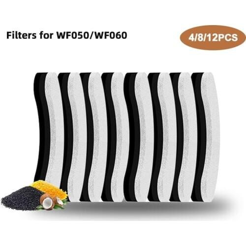 DownyPaws Replacement Filters for Cat Water Fountain WF050/WF060 Activated Carbon Filter for Pet Automatic Drinking Fountain