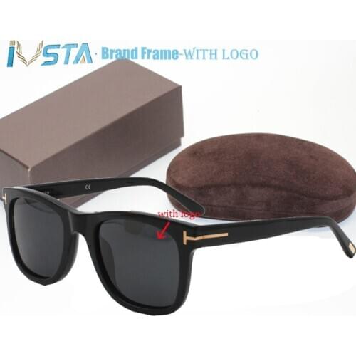 IVSTA 0336 TF0714 TOM Top Quality with logo Handmade Acetate Sunglasses Men Square Glasses Women Luxury Brand Designer with Box