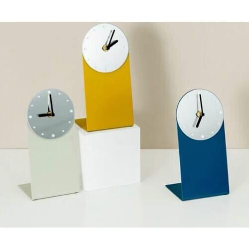 Modern Minimalist Art Glass Clock Face Silent Desktop Clock