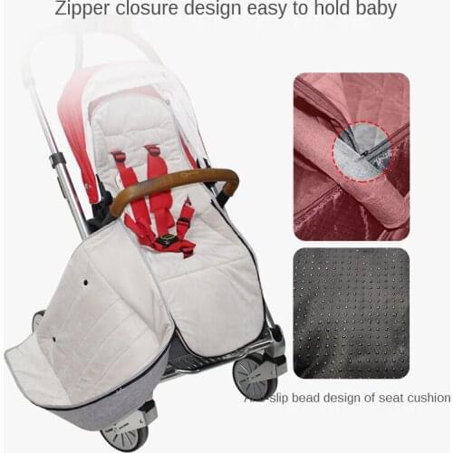 Stroller sleeping bag to keep warm cart cover general thickening foot cushion cover wind cap out wind in winter
