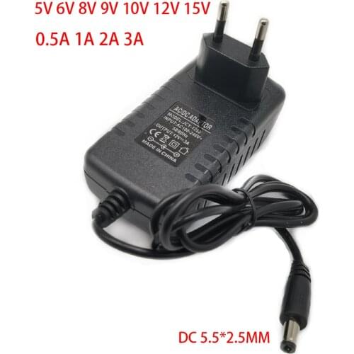 AC 110-240V DC 5V 6V 8V 9V 10V 12V 15V 0.5 1A 2A 3A Universal Power Adapter Supply Charger adapter Eu Us for LED light strips