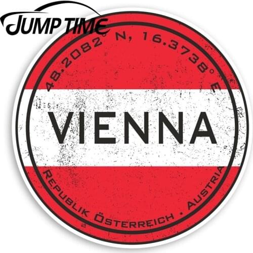 Jump Time Vienna Austria Vinyl Stickers - Flag Travel City Sticker Luggage Window Bumper Decal Waterproof Car Accessories