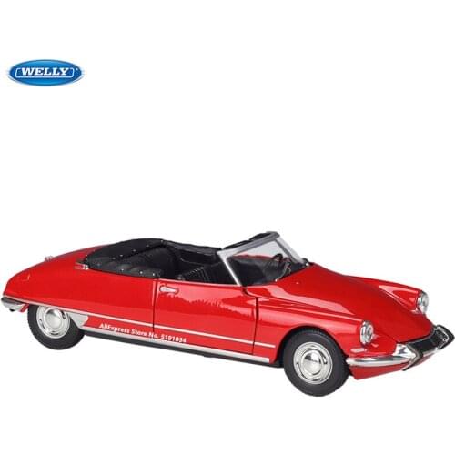 WELLY 1:24 New style Citroen DS19 Cabriolet Convertible simulation alloy car model simulation car decoration collection gift toy