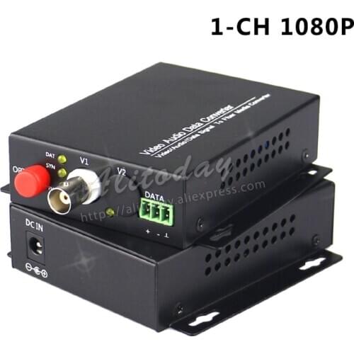 1-CH 1080P Fiber optical converter coaxial HD video AHD CVI TVI video fiber optic transmitter optical transceiver 20KM