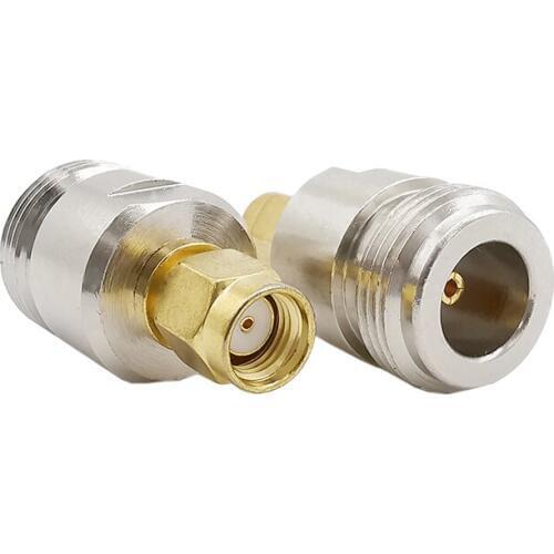 1PCS RF Coaxial Adapter N Type Female Jack to RP SMA Male Plug Straight Adapter F/M Connector for Wireless Router Antennas