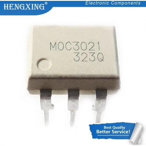 10pcs/lot MOC3021 EL3021 K3021P 3021 DIP-6 In Stock