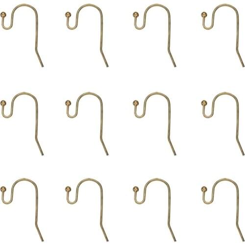 PandaHall 100pc 11x22mm Antique Bronze Silver Color Metal Brass Hook Earwire Earrings Hook for Jewelry Earings DIY Findings Hot