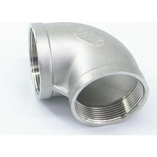 2" BSP Female Thread 304 Stainless Steel 90 Degree Elbow Pipe Fitting Connector water oil air