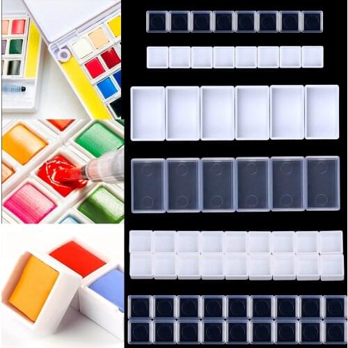 20/50PCS 0.5/3.2ML Artists Empty Watercolor Paint Pans Painters Pigment Convenient Paint Case Art Palette Home Handmade Supplies