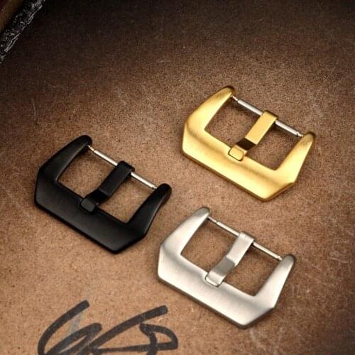 1PCS Silver Black Stainless Steel Screws Watch Clasp 20mm 22mm 24mm 26mm Polished Brushed Needle Buckle For Panerai