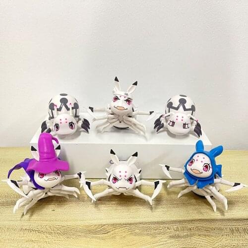 6PCS/Set Anime Cute DIY Spider Model Figure Action Girls Boys Toys Car Ornaments Doll Souvenir Adult Kids Decor Xmas Gift Animal