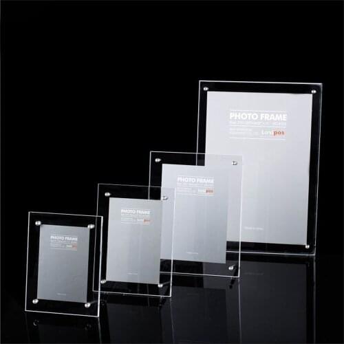 Acrylic L-shape desk sign holder card display stand table menu service Label office club business restaurant menu label frame
