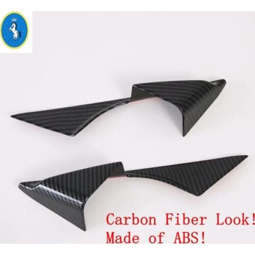 Yimaautotrims Carbon Fiber Look ABS Accessories Fit For Mazda 6 2019 2020 Inner Window Pillar A Post Decoration Panel Cover Trim