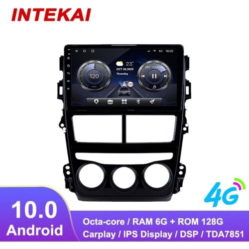 9" Android 10.0 Car Radio GPS Navigation autoradio multimedia player for Toyota VIOS MANUAL AC 2018 head unit stereo