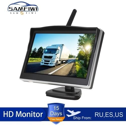 Wireless backup camera 5.0 inch TFT LCD car monitor reversing camera wireless with monitor rear view camera for car