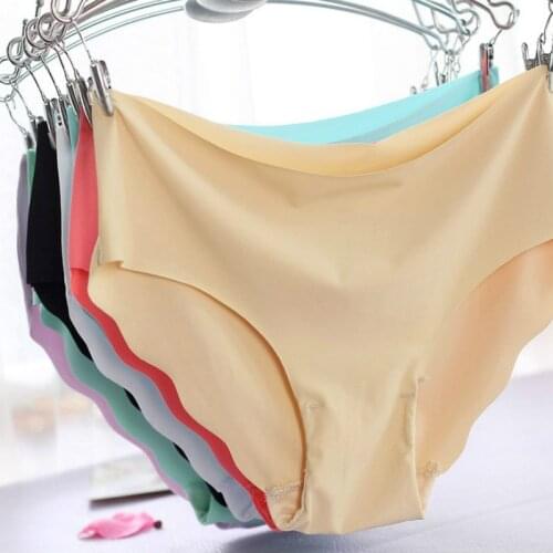 Seamless Ice Silk Underwear Underwear Womens Comfortable and Intimate Fashion Womens Low-waist Underwear Ladies Underwear