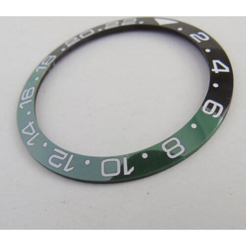 38mm Watch Face Ceramic Bezel Insert For 40mm Submariner Automatic Mens Watches Replace Accessories Black Green
