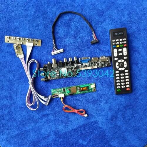 Digital DVB 1CCFL 30 Pin LVDS 1280*800 USB VGA AV Fit LTN141AT02/LTN141AT03/LTN141AT07/LTN141AT13 panel LCD drive board kit
