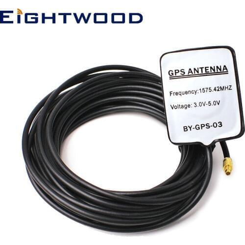 Eightwood External GPS Antenna Active Aerial With MMCX Male Connector 1575.42MHz 3M for Tracking Navigation System Waterproof