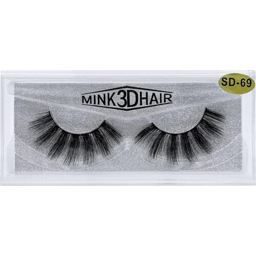 Flash Girl Professional False Eyelashes SD-69 Cruelty Free Dramatic 3D Mink Lashes Thick Volume Long Fake Eyelash Makeup