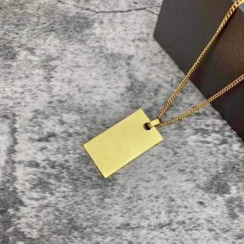 Hot Jewelry Unisex Vintage B Brand Name Signature Gold Color Long Chain Necklace Party Fine Fashion Tag Pendants