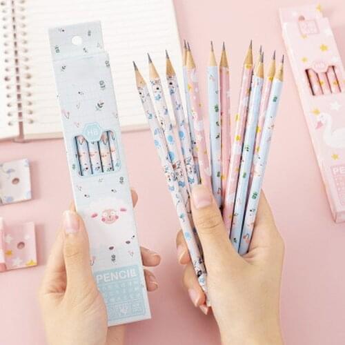 10pcs Simple Wooden Pencils for School Student Writing Drawing Pencil Set Crayons Sketch Graphite Lapices School Items