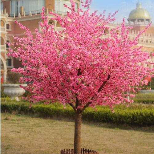 Beautiful Simulation Cherry Flower Tree 250CM Tall Peach Trees For Outdoor Indoor Home Garden Decoration Shooting Props