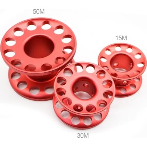 TSMC Lightweight Scuba Diving Finger Spool Reel Aluminium 30/50m Technical Wreck Cave Dive Underwater Diving Equipment