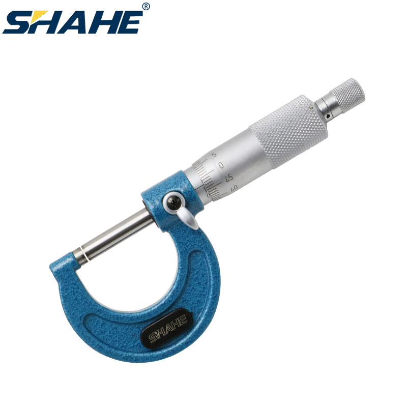SHAHE 0.01 mm 0-25 mm blue outside micrometer measuring tool micrometer dial gauge caliper micrometer tools