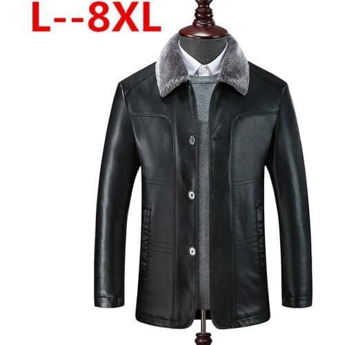 8XL 6XL 5XL Men Snow Jacket parka real fur Mens In One Long Plush And Thick Overcoat In Winter Sheepskin Jacket Men Keep Warm
