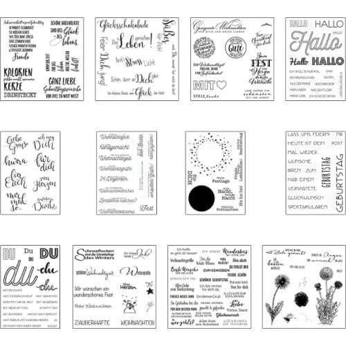 German Silicone Clear Seal Stamp DIY Scrapbooking Embossing Photo Album Decorative Paper Card Drop Shipping