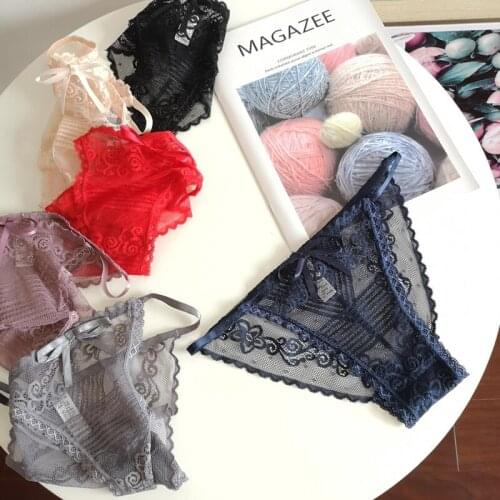 New Womens Underpants European Style Underwear Low Waist Sexy Panties Lace Briefs Seamless Womens Panties Lingerie For Sexy