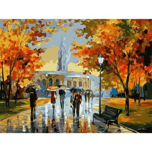 Landscape DIY Cross Stitch Embroidery 11CT Kits Craft Needlework Set Printed Canvas Cotton Thread Home Decoration Room