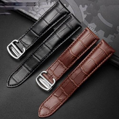 18mm 20mm 22mm Leather Strap for Omega Watch Speed Seamaster Band Straps Men Deployant Clasp Black Brown Watchband Bracelet Belt