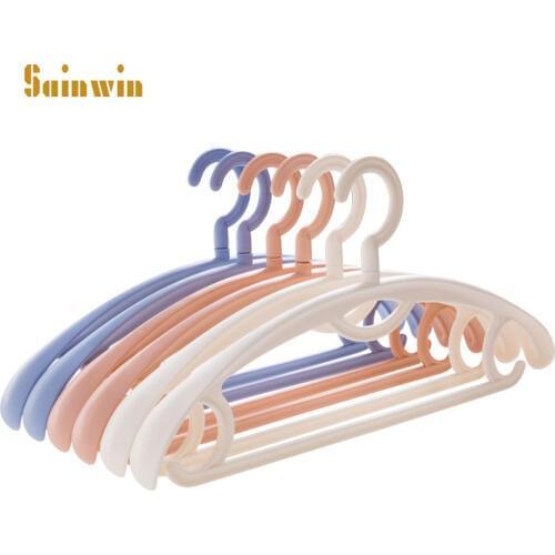Sainwin 10pcs/lot 41cm plastic hangers for clothes rack adult anti-skid hanger