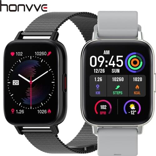 Honvve Smart Watch Men Women IP67 Waterproof Bluetooth 5 Sleep Monitor Fitness Heart Rate Tracker SmartWatch Android IOS