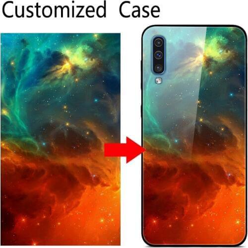 DIY Photo Cover For Samsung Galaxy A50 A70 A80 A30 A10 A20 Note10 S10 Plus J4 J6 A7 A8 A9 2018 S10E Customized Design Glass Case