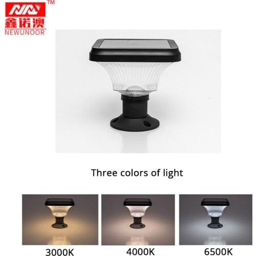 Solar Energy Outdoor Pillar Lamp Morden Double Color Villa Courtyard Gate Column Light Waterproof ABS Garden Landscape LED lamps