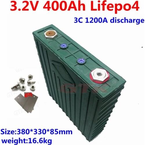 On sale! 3.2V 400Ah 420Ah Lifepo4 lithium battery 2C discharge for 12v 24v motorhome electric boat stored energy battery pack