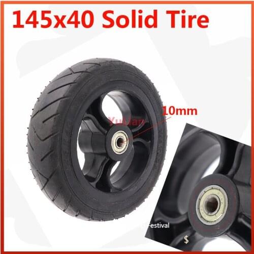 High quality 145X40 solid tire 145*40 tyre with plastic hub for electric scooter Childrens trolley tires dolly