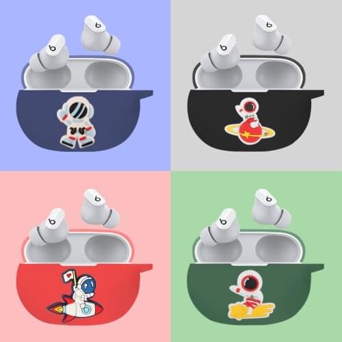High-quality Silicone Earphone Case astronaut Protective Cover For Beats Studio Buds Earphone Anti-shock Headphone Accessory