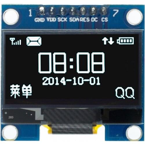 1PCS 1.3" OLED module white color SPI 128X64 1.3 inch OLED LCD LED Display Module For 1.3" SPI Communicate D13 For Arduino