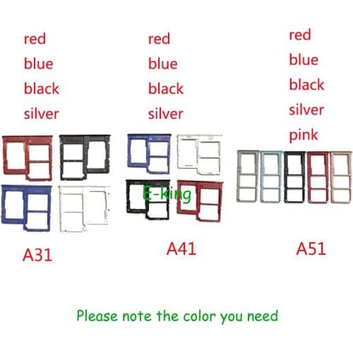 10PCS For Samsung Galaxy A31 A315F A41 A415F A51 A515F A71 A715F Sim Card Slot Tray Holder Sim Card Reader Socket