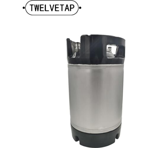 2.5 Gal Beer Keg Rubber Handle Barrel Stainless Steel Homebrew Growler Leak Proof Top Lid Beer Bucket 9.5L Ball Lock Type