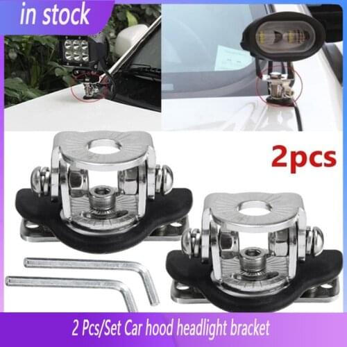 2 Pcs/Set Stainless Steel Pillar Hood Car Mount Bracket Clamp Holder 304 Offroad Led Work Light Bar Car Accessories Universal