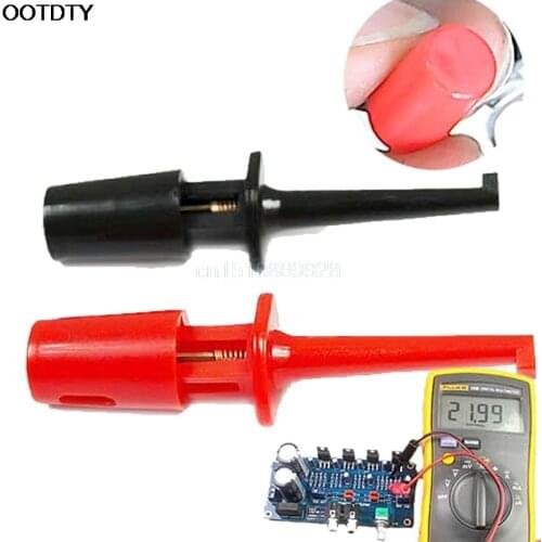 4pairs/lot Multimeter Single Hook Clip Mini Grabber Test Probe For Multimeter